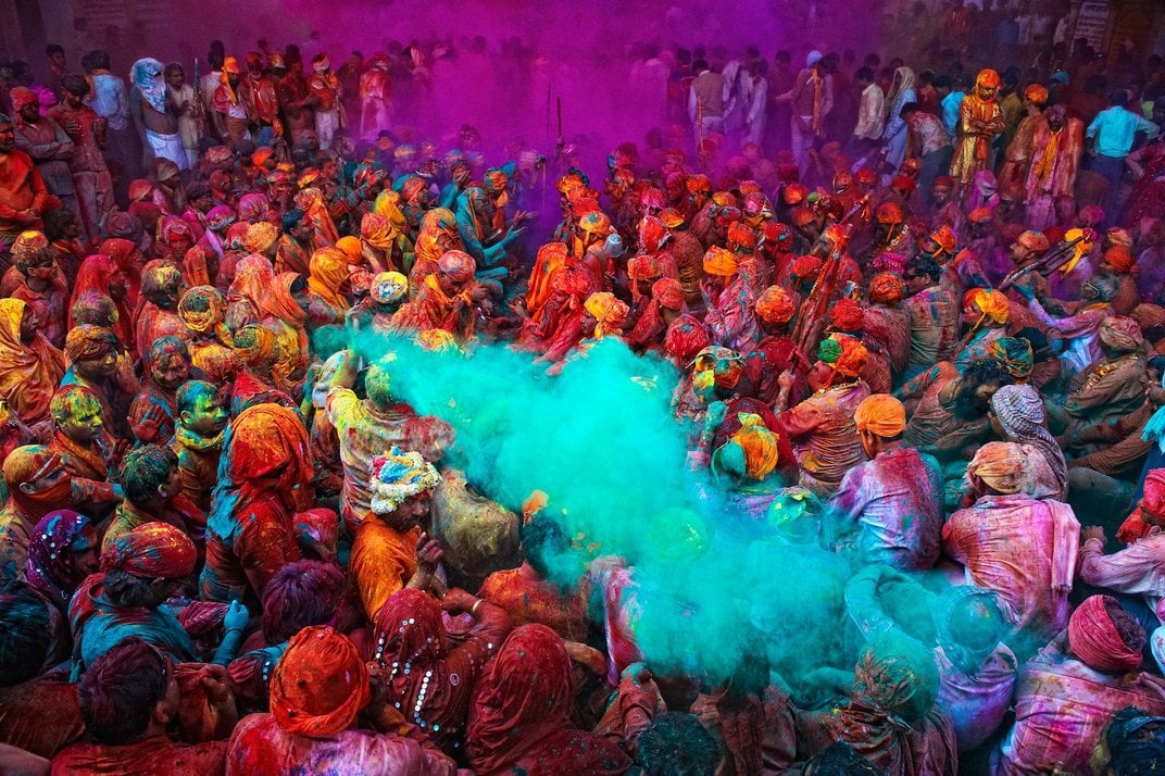 Festival de Holi à Mathura